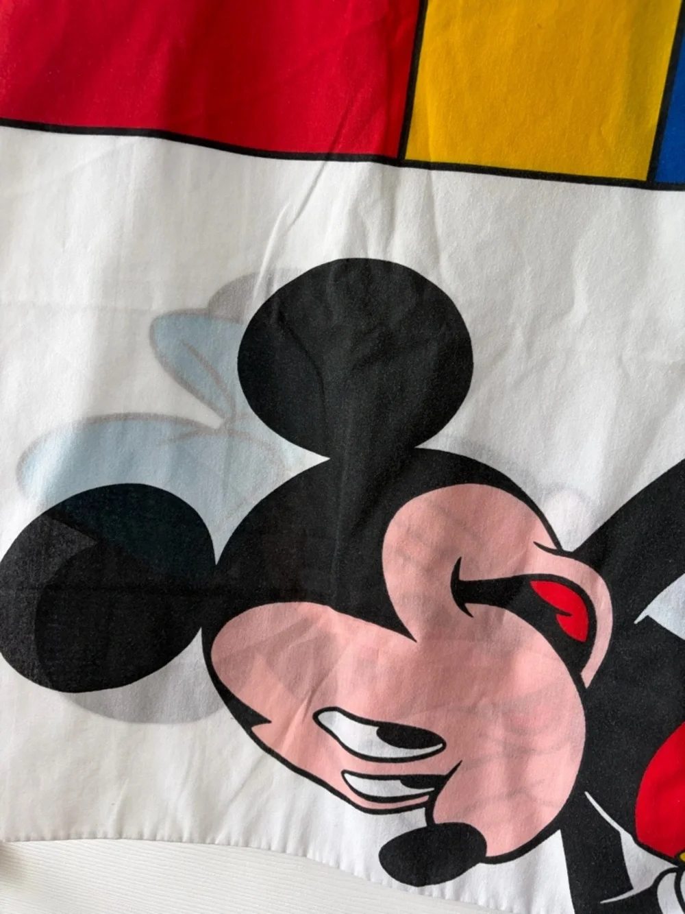Vintage Minnie Mouse and Mickey Mouse Colorblock pillow case